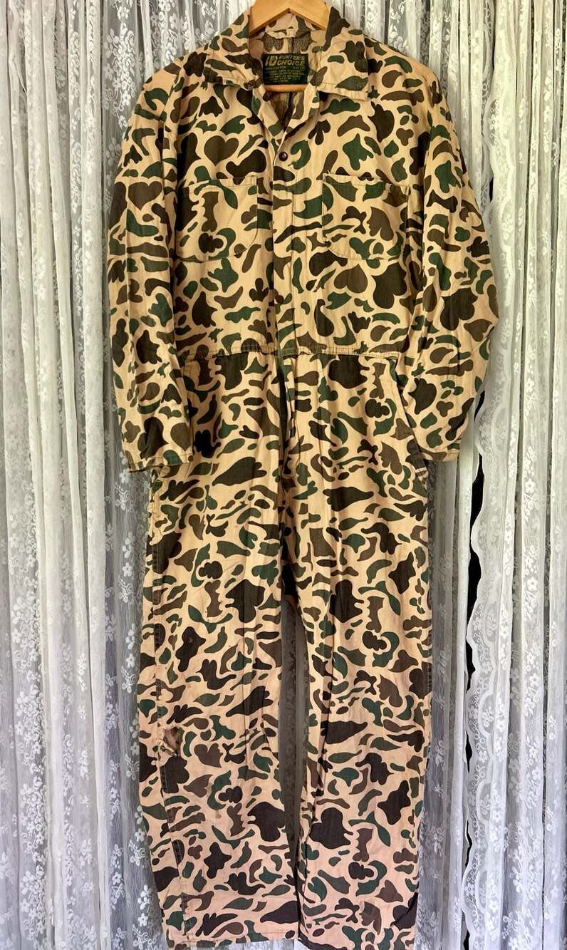 Vintage Hunter's Choice Duck Camo Full Zip Coveralls